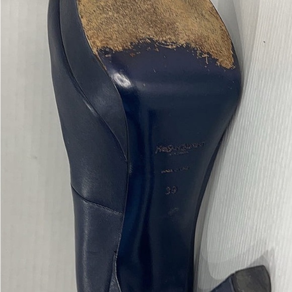 Yves Saint Laurent shoes  Navy Blue Platform Stiletto Heels pumps 39 - Picture 4 of 10